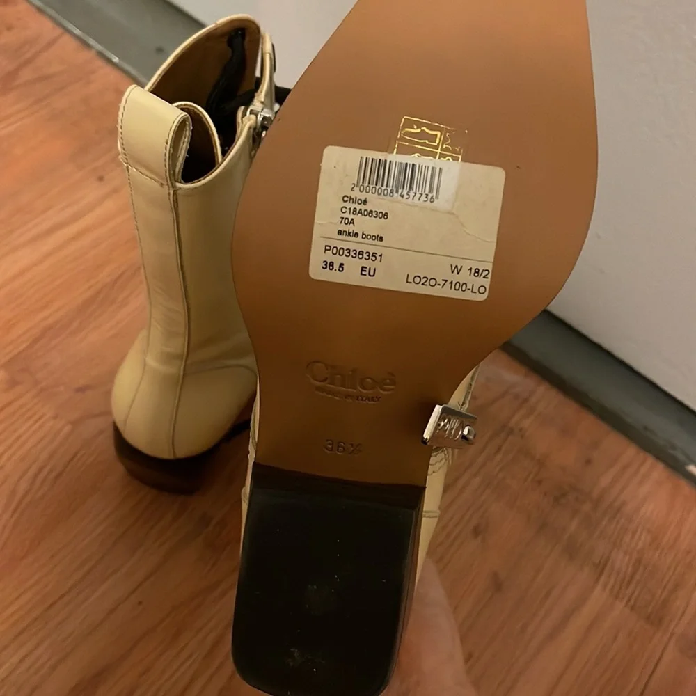 CHLOE RYLEE MEDIUM LEATHER ANKLE BOOTS - Picture 5 of 8